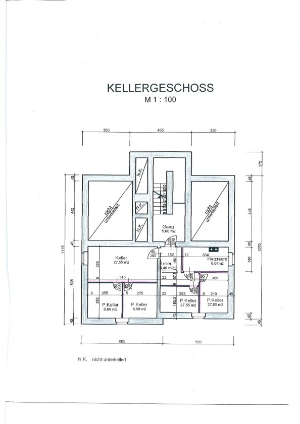 Bestandsplan - Keller