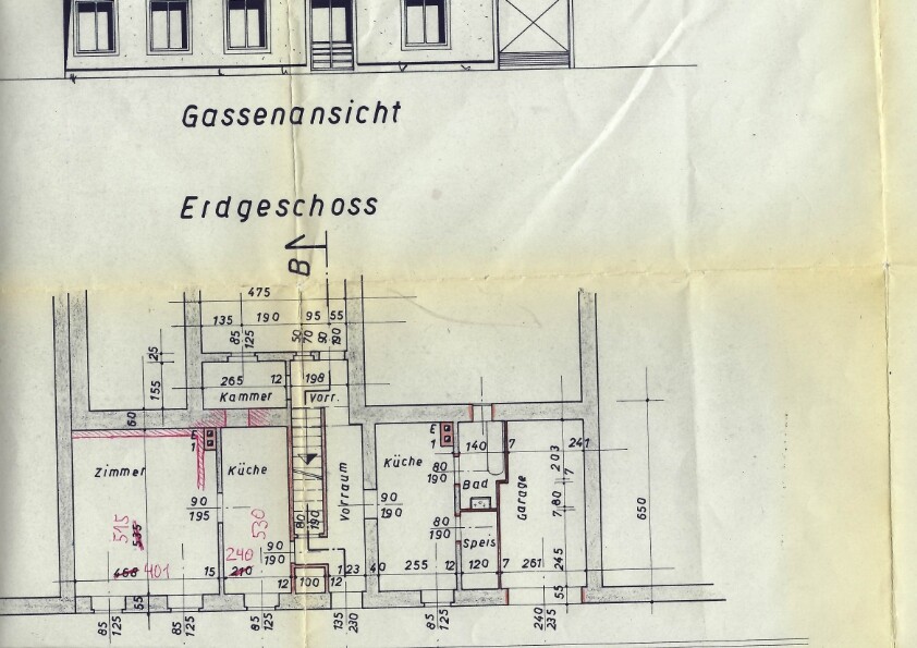 Grundriss EG Plan Umbau 1964