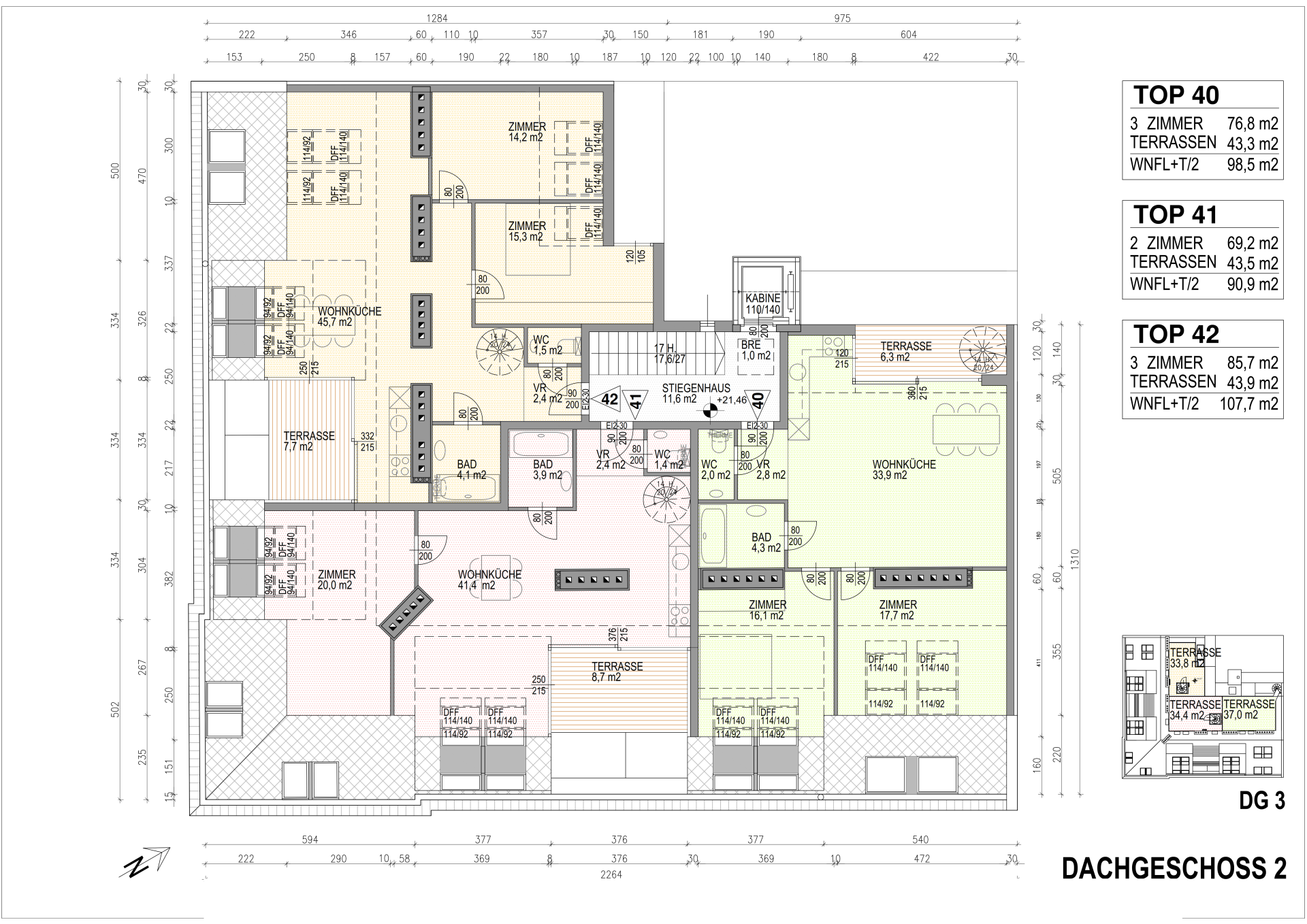 Floor plan DG 2 - 3 units